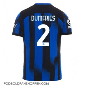 Inter Milan Denzel Dumfries #2 Hjemmebanetrøje 2023-24 Kortærmet